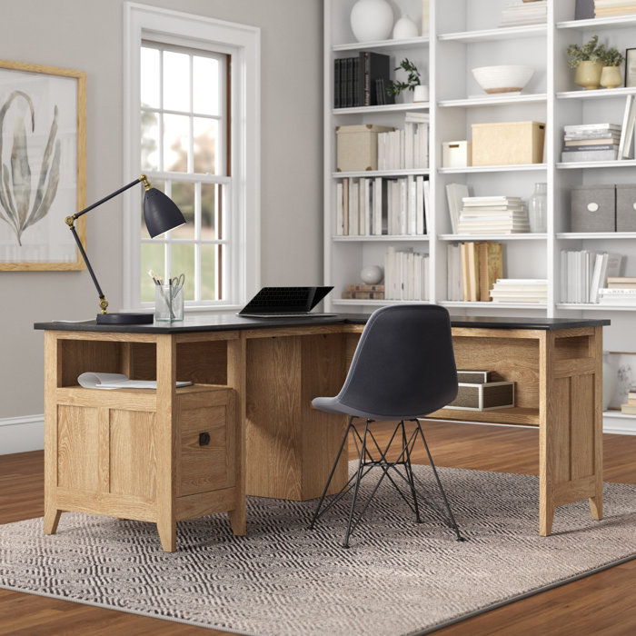 Three Posts Mirabel LShape Executive Desk & Reviews Wayfair Canada